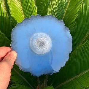 Beautiful crater look resin coasters